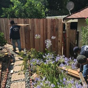 The new fence is erected