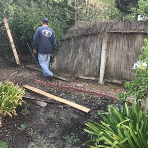 Old fence is removed
